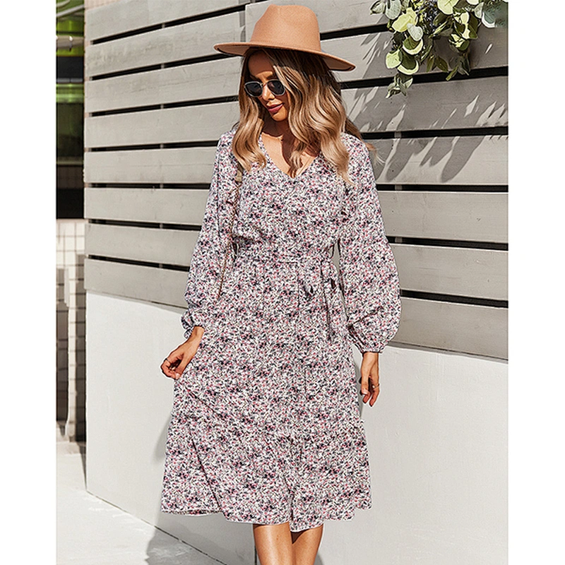 women's fashion casual printed dress
