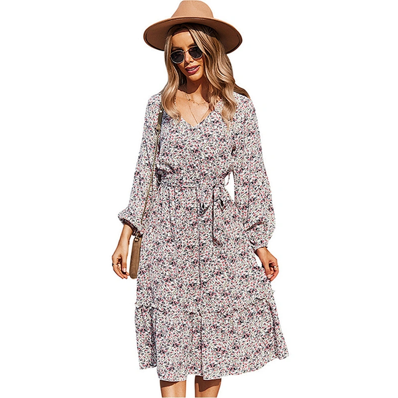 women's fashion casual printed dress