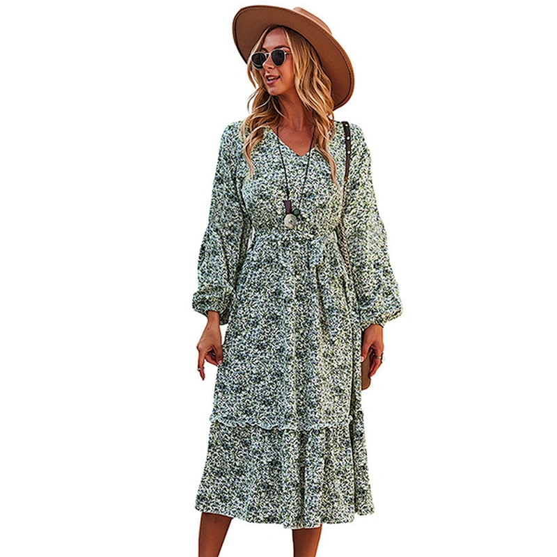 women's fashion casual printed dress