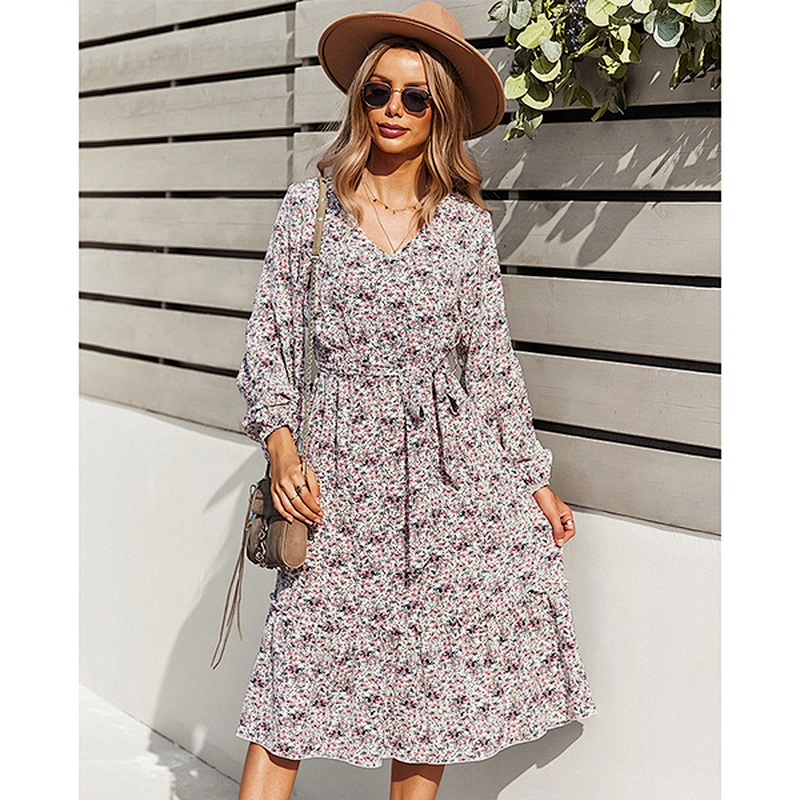 women's fashion casual printed dress