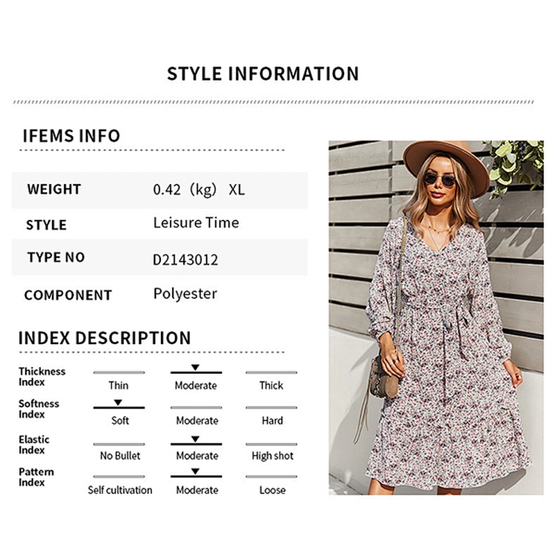 women's fashion casual printed dress