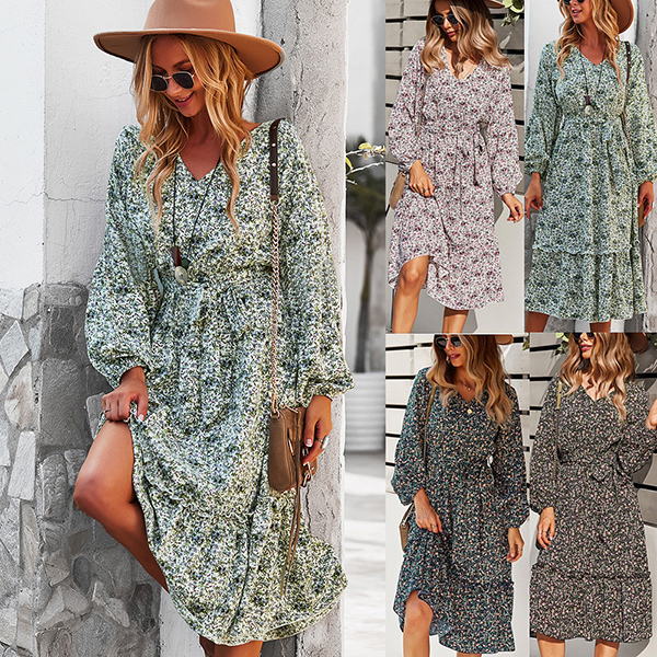 women's fashion casual printed dress