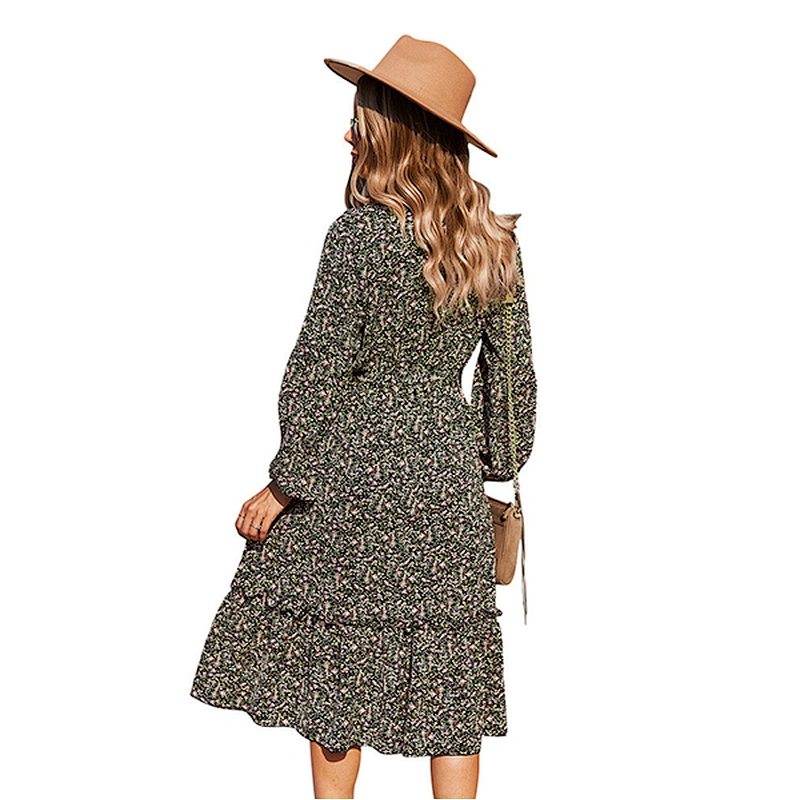 women's fashion casual printed dress