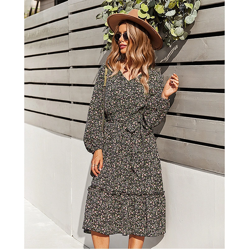 women's fashion casual printed dress