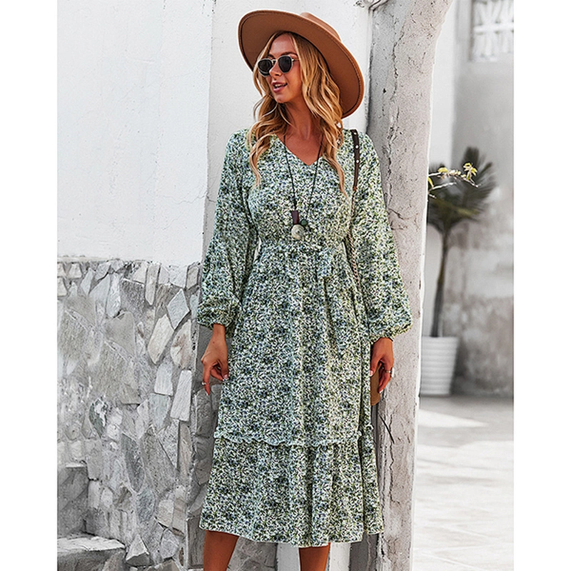 women's fashion casual printed dress