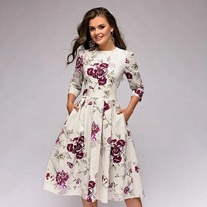 women's fashion casual printed dress
