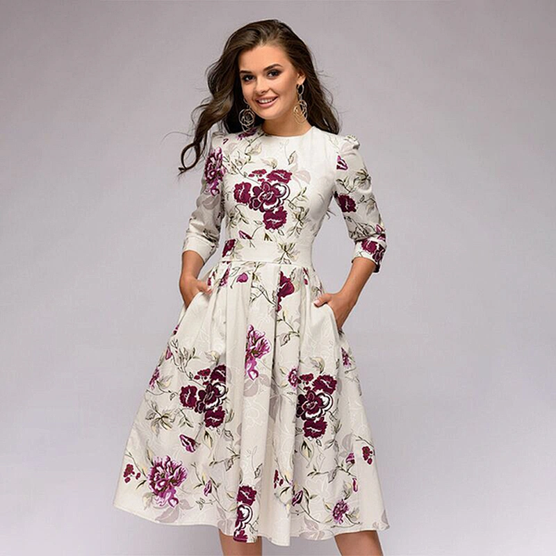 women's fashion casual printed dress