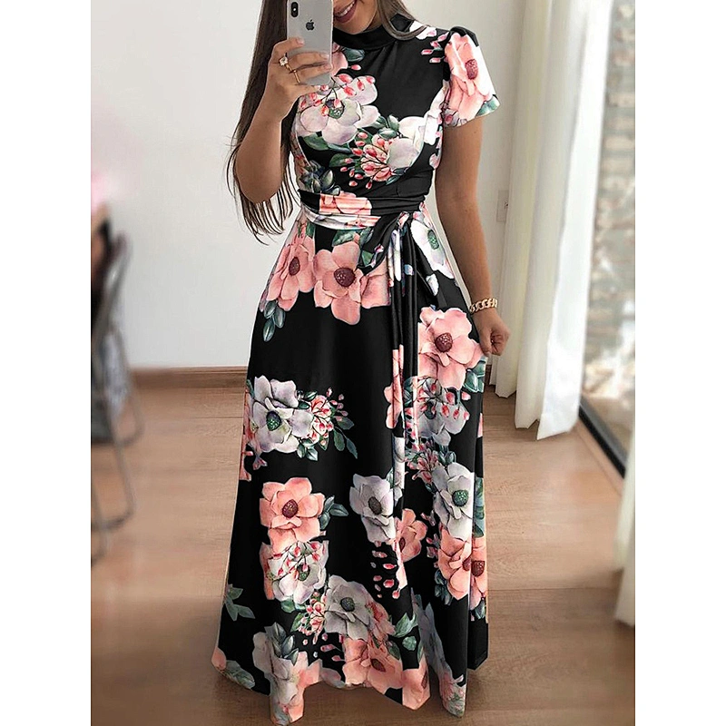 women's fashion casual printed dress