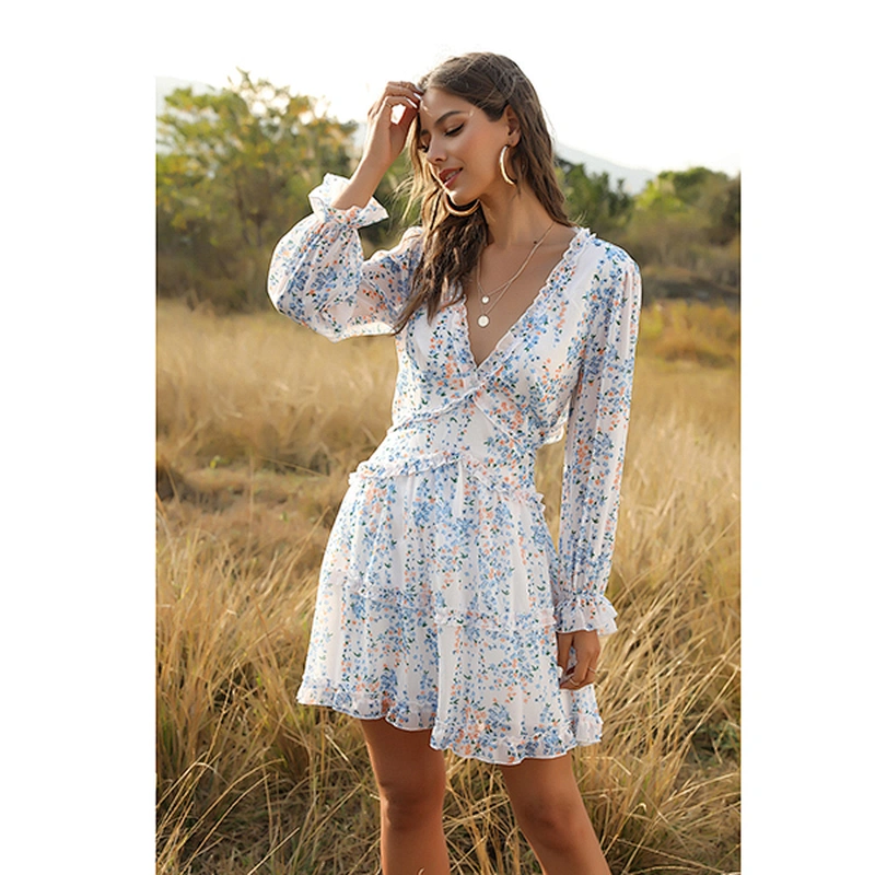 women's fashion casual printed dress