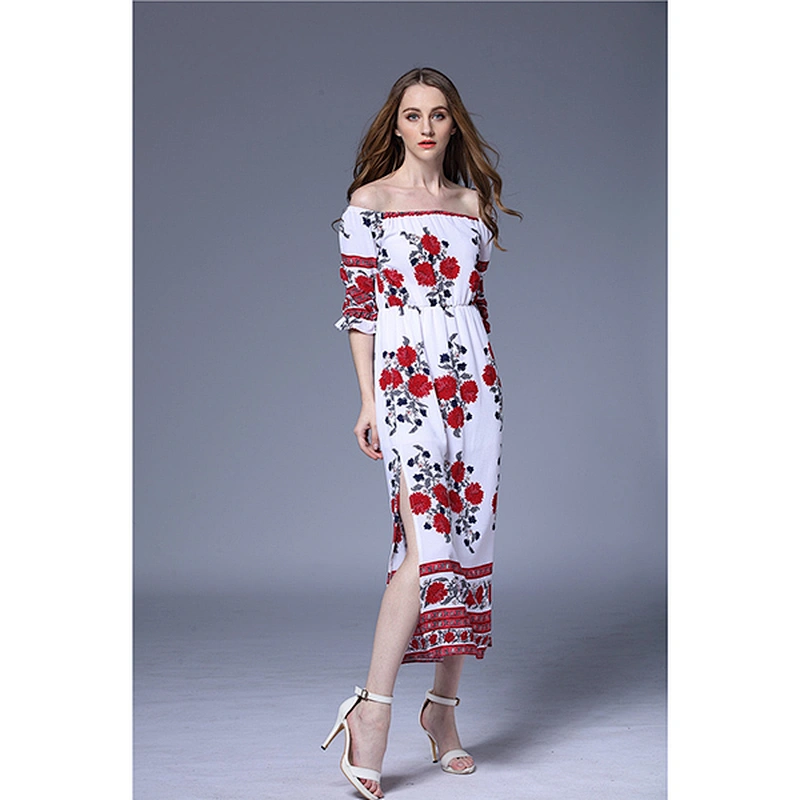 women's fashion casual printed dress