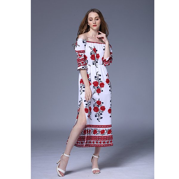 women's fashion casual printed dress