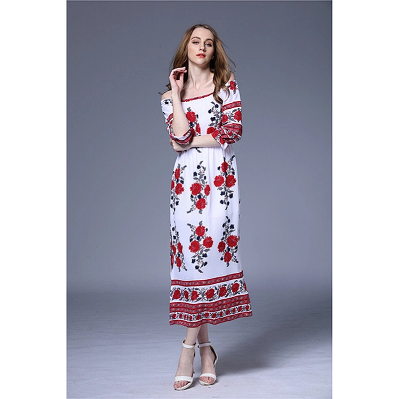 women's fashion casual printed dress