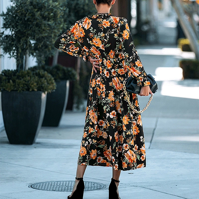 women's fashion casual printed dress