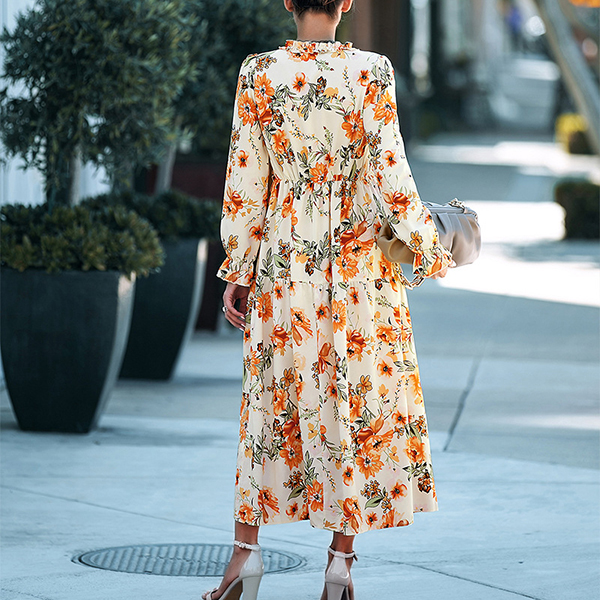 women's fashion casual printed dress