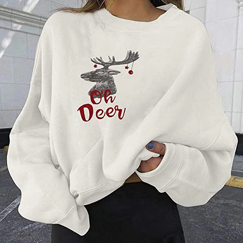 women's casual pullover printed pattern sweatshirt