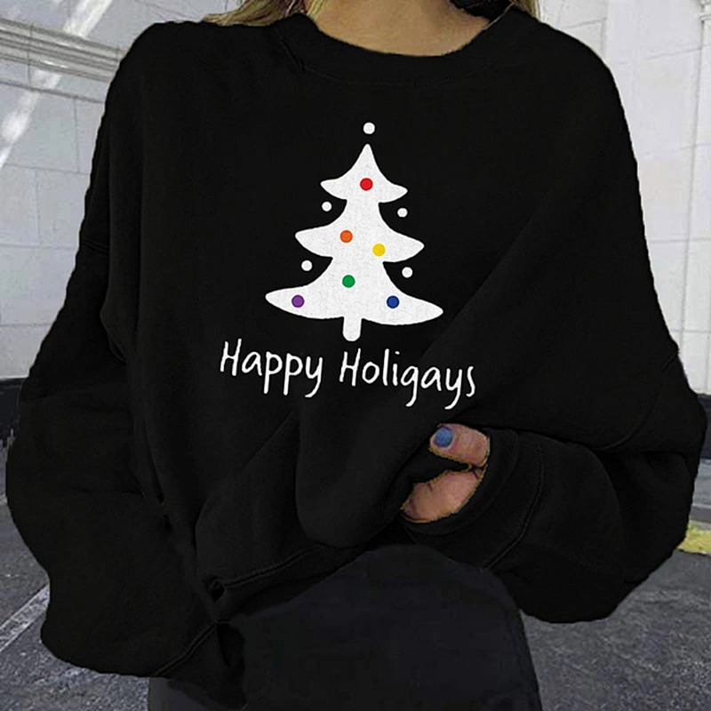 women's casual pullover printed pattern sweatshirt