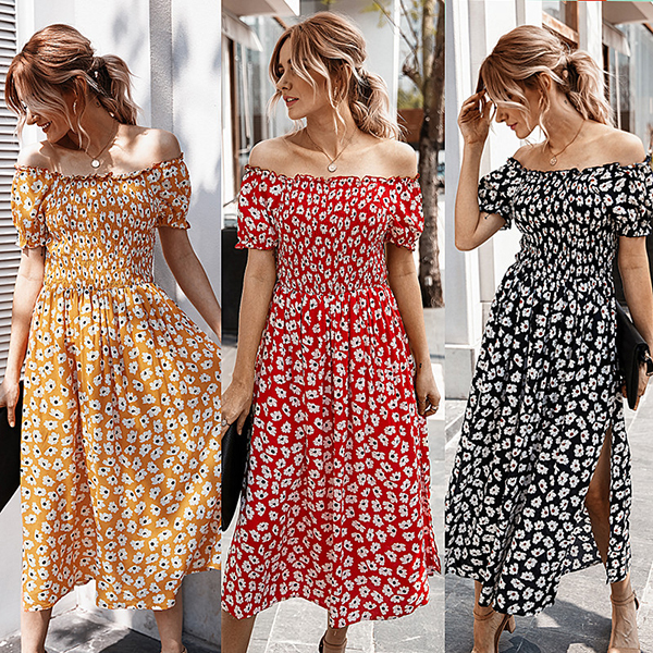 women's fashion casual printed dress