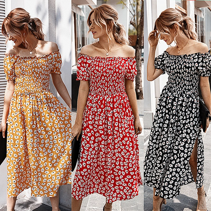 women's fashion casual printed dress