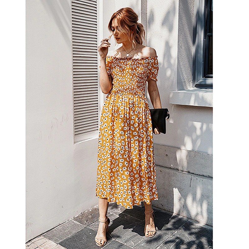 women's fashion casual printed dress