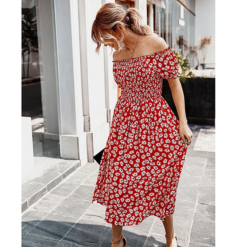 women's fashion casual printed dress