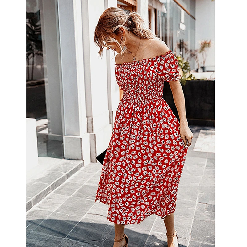 women's fashion casual printed dress
