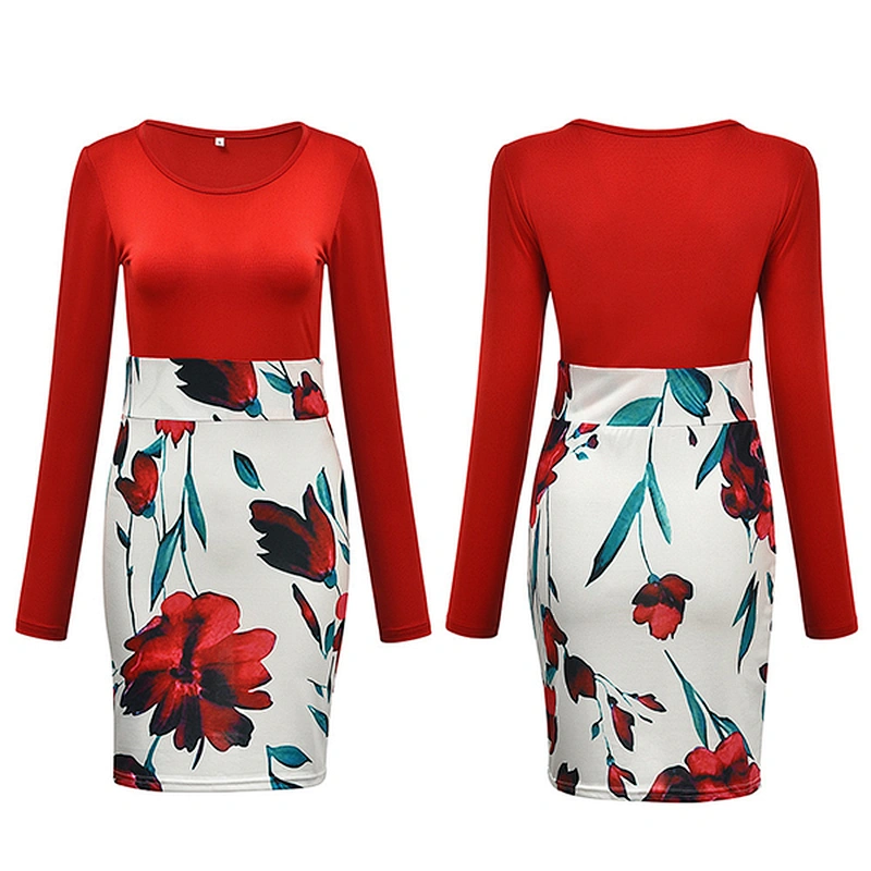 women's fashion casual printed dress
