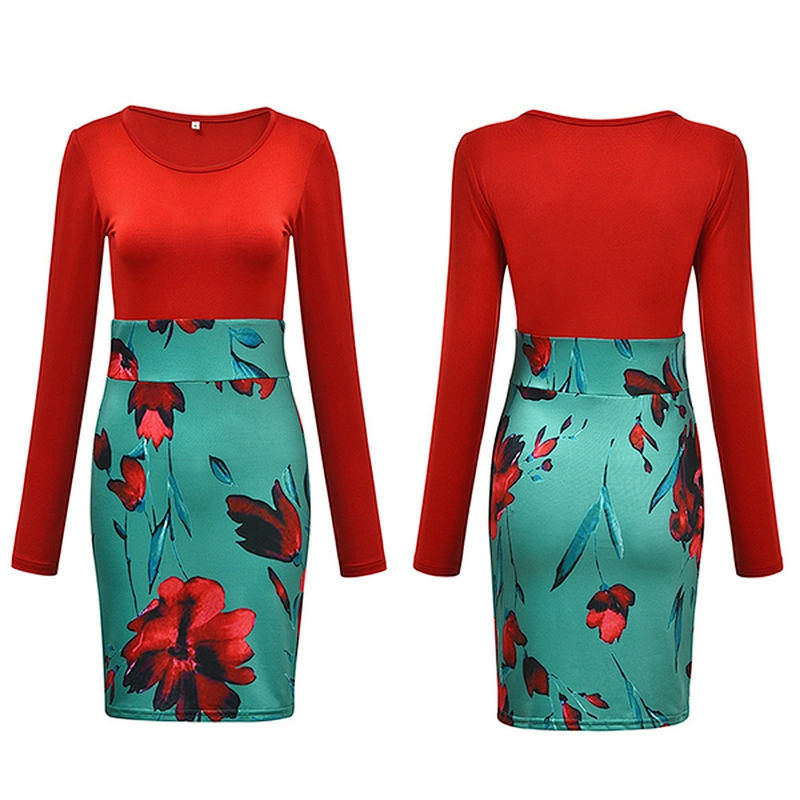 women's fashion casual printed dress