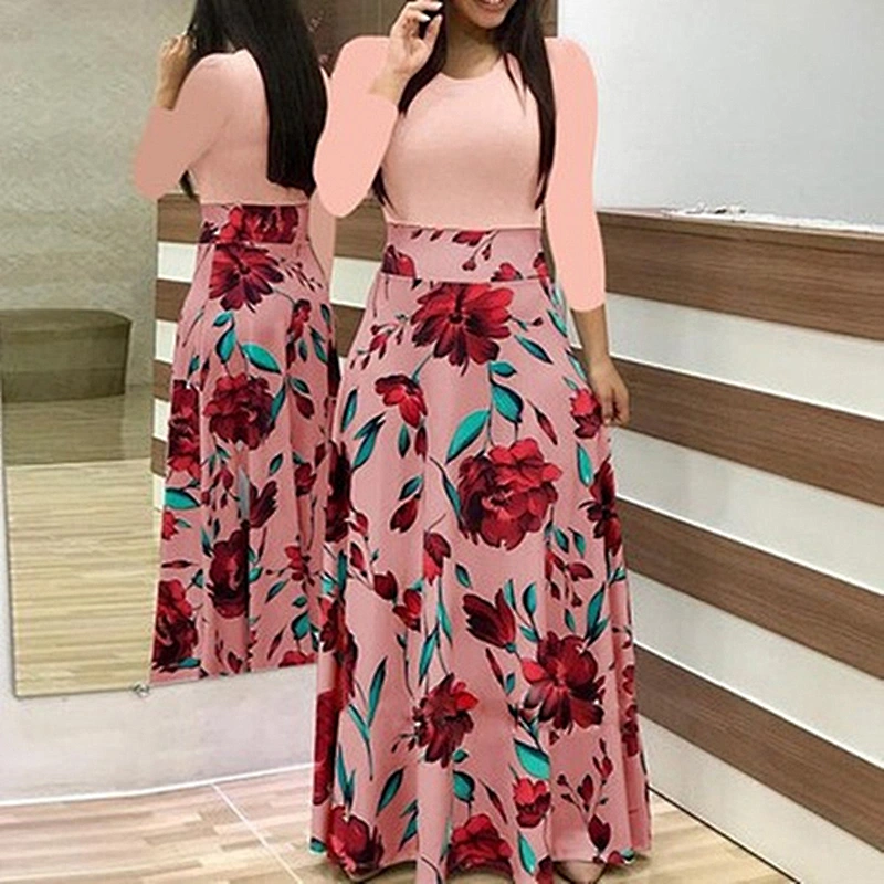 women's fashion casual printed dress