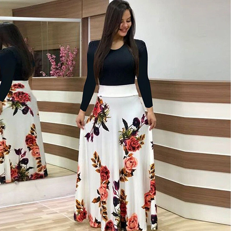 women's fashion casual printed dress