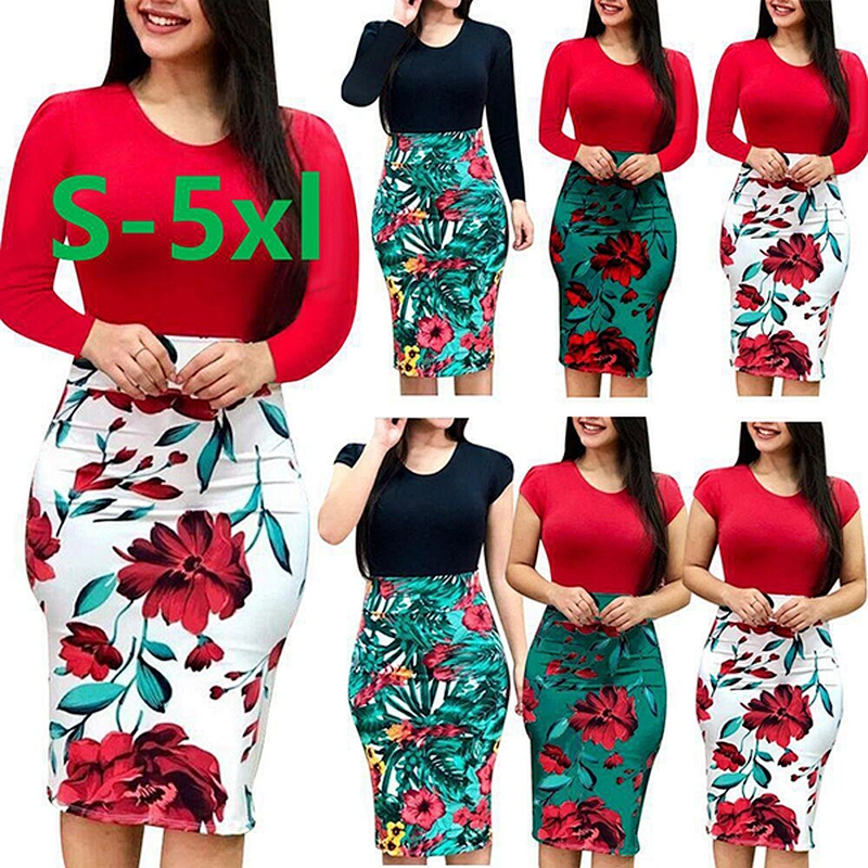 women's fashion casual printed dress