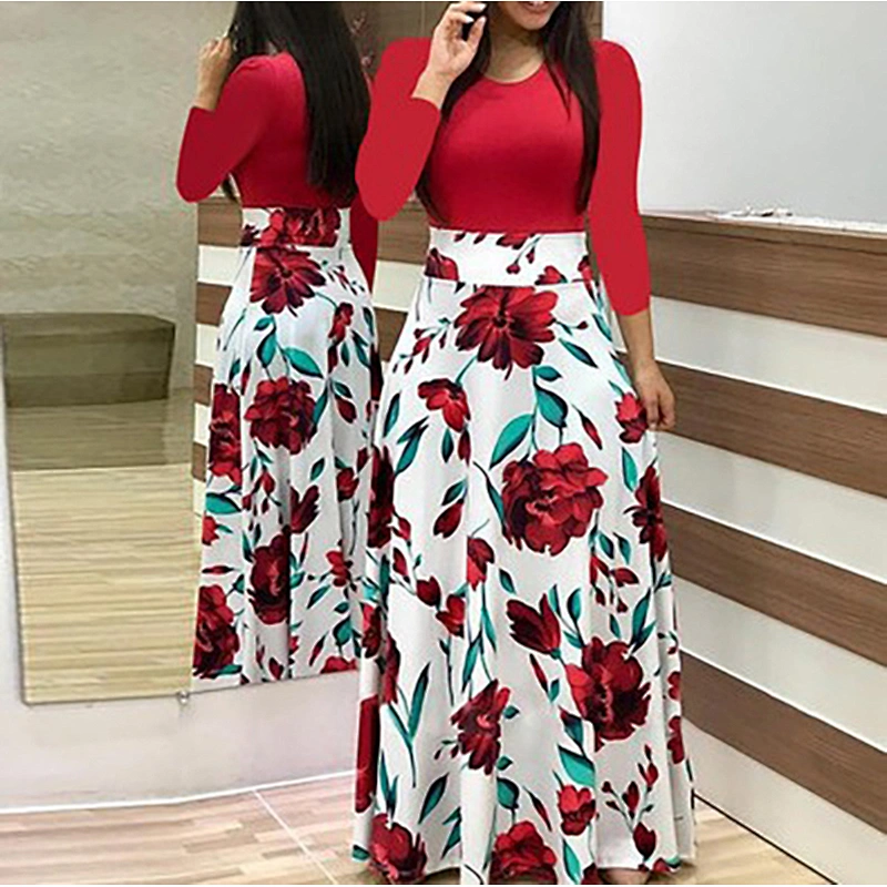 women's fashion casual printed dress