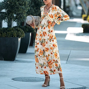 women's fashion casual printed dress