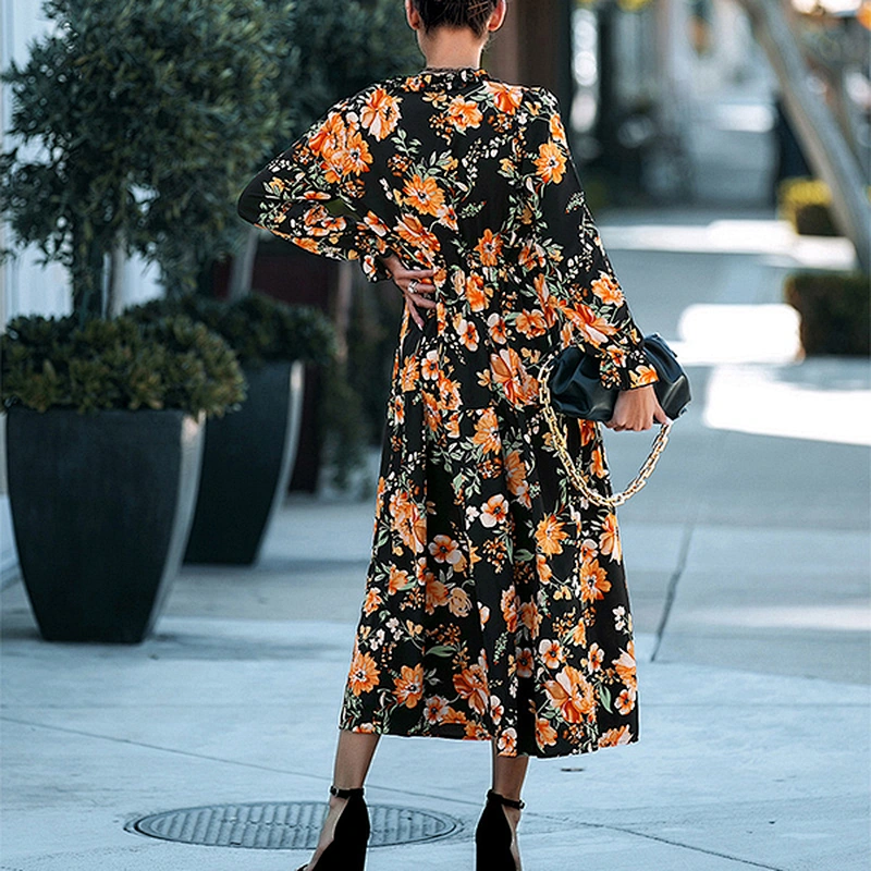 women's fashion casual printed dress