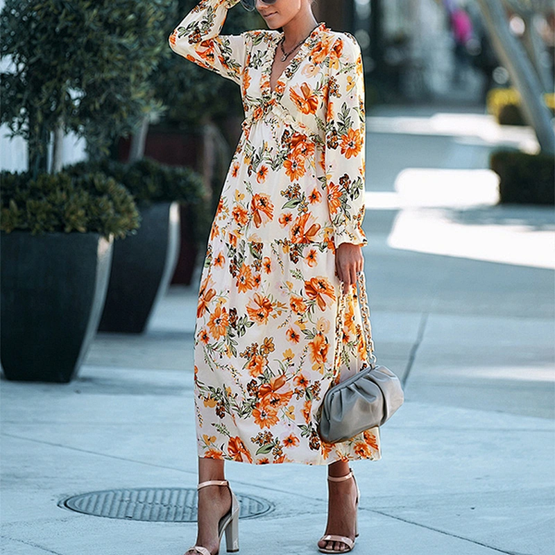 women's fashion casual printed dress