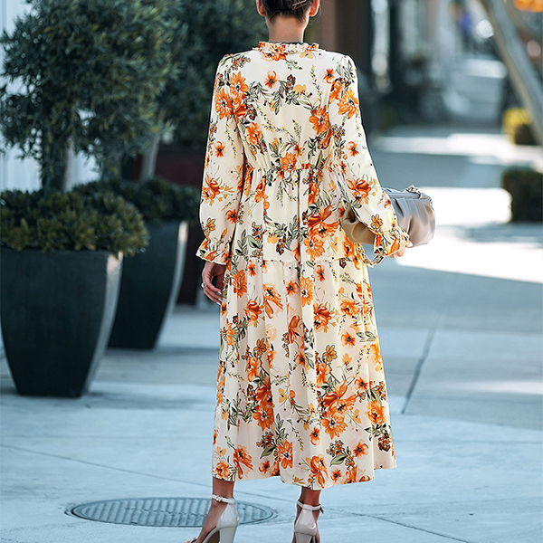 women's fashion casual printed dress