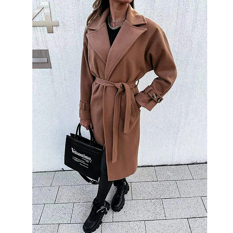 women's fashion casual long cape coat