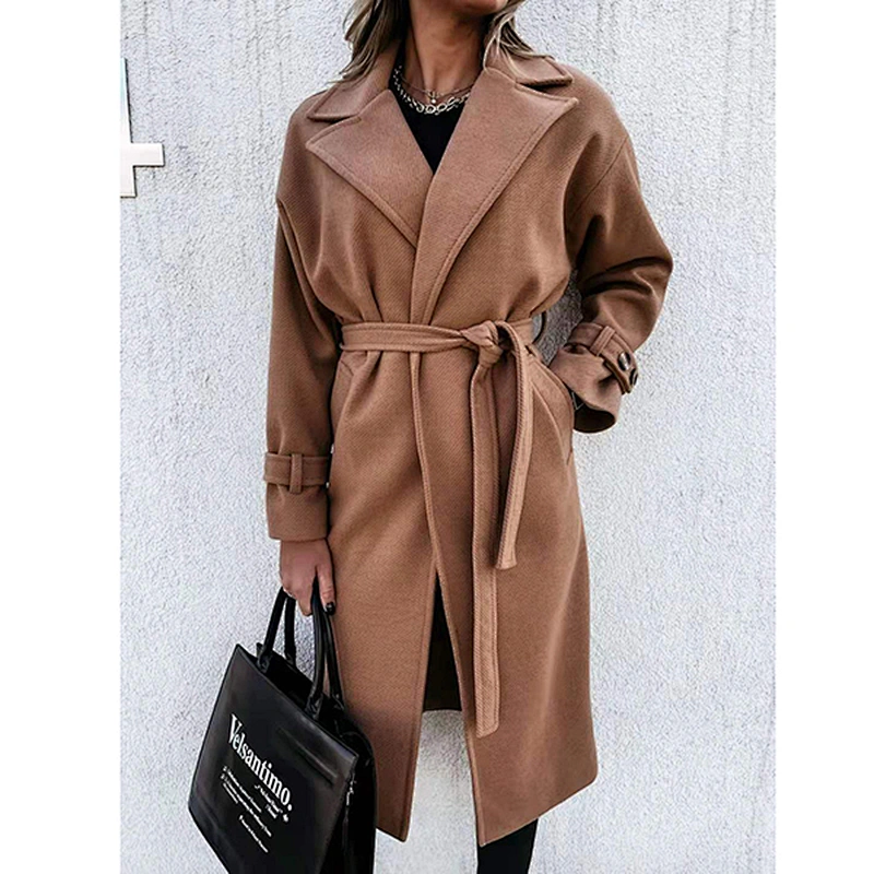 women's fashion casual long cape coat