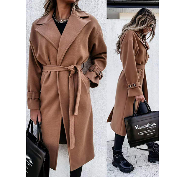 women's fashion casual long cape coat