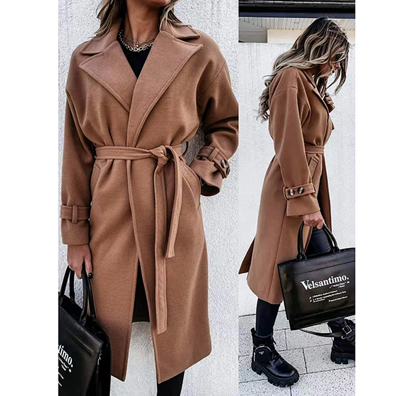 women's fashion casual long cape coat