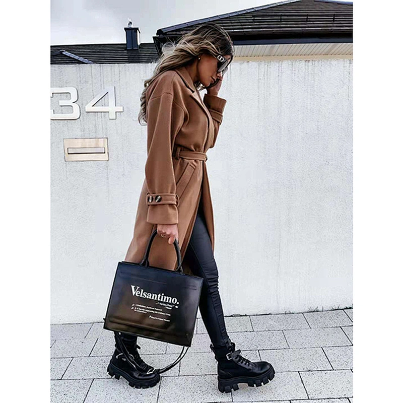 women's fashion casual long cape coat
