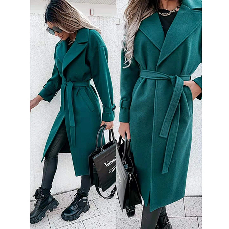 women's fashion casual long cape coat