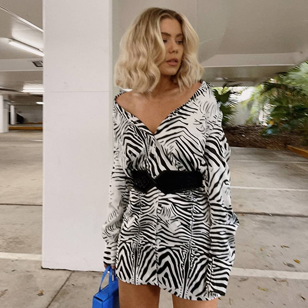 women's fashion casual printed dress