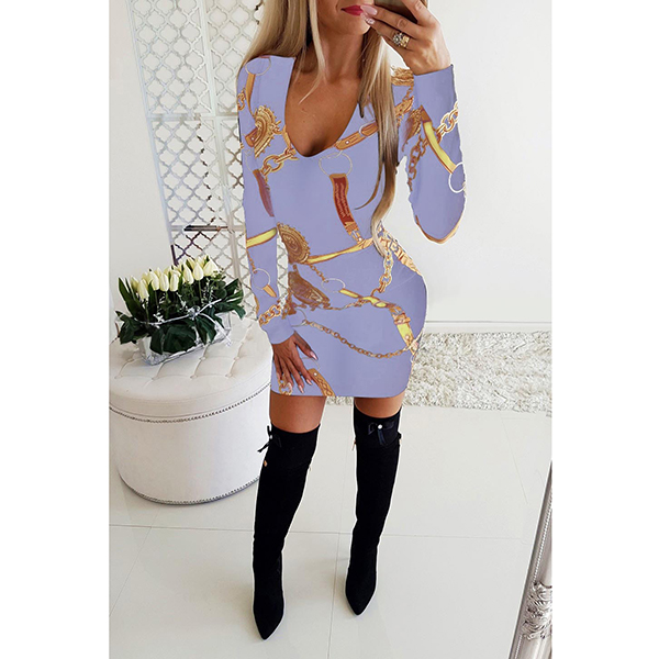 women's fashion casual printed dress