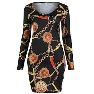 women's fashion casual printed dress