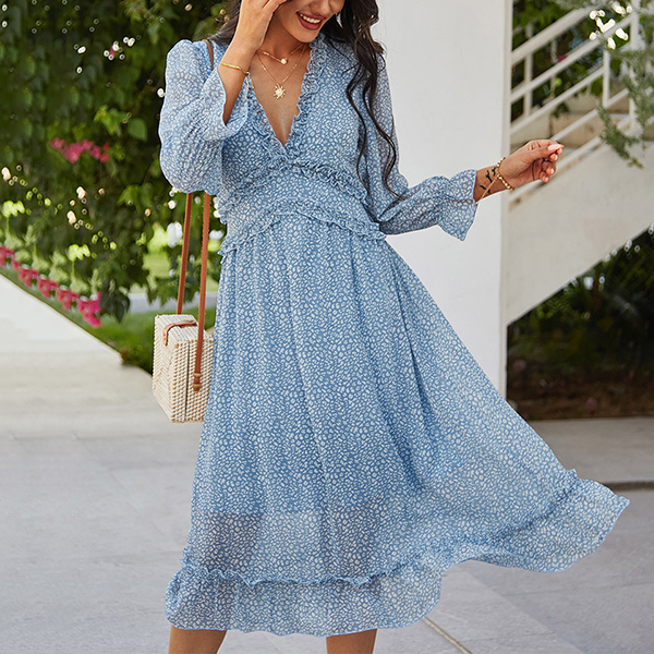 women's fashion casual printed dress