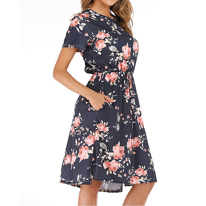 women's fashion casual printed dress