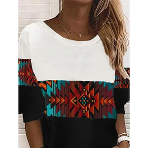 Fashion Casual Simple Printed Women's T-Shirt