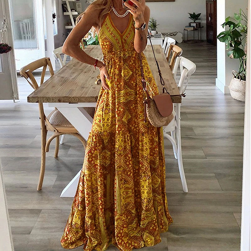 women's fashion casual printed dress