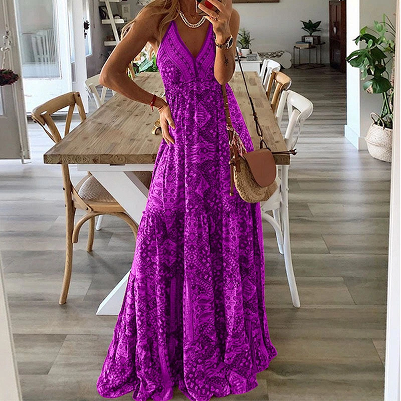 women's fashion casual printed dress