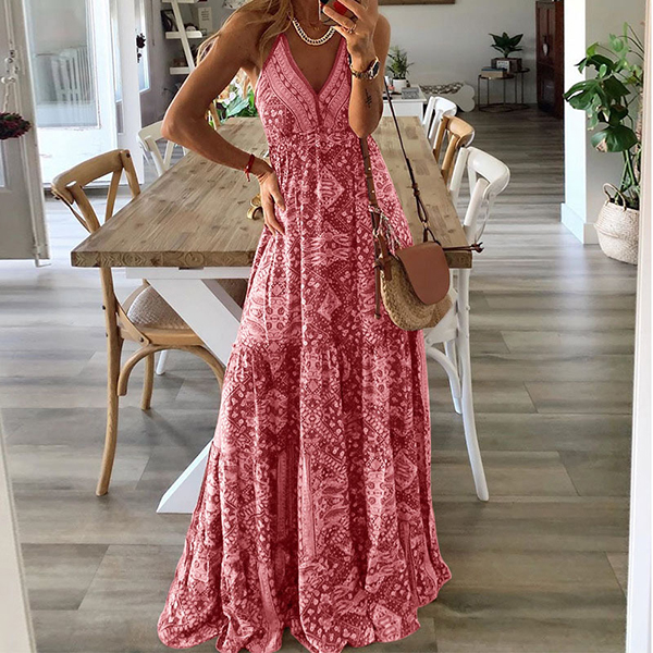 women's fashion casual printed dress